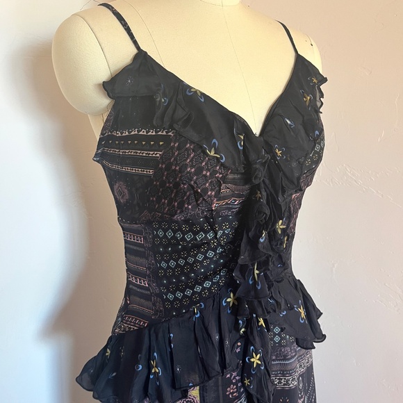 Let Me Be Dresses & Skirts - NWT Anthropologie Let Me Be Sheer Printed V-Neck Midi Dress Size M